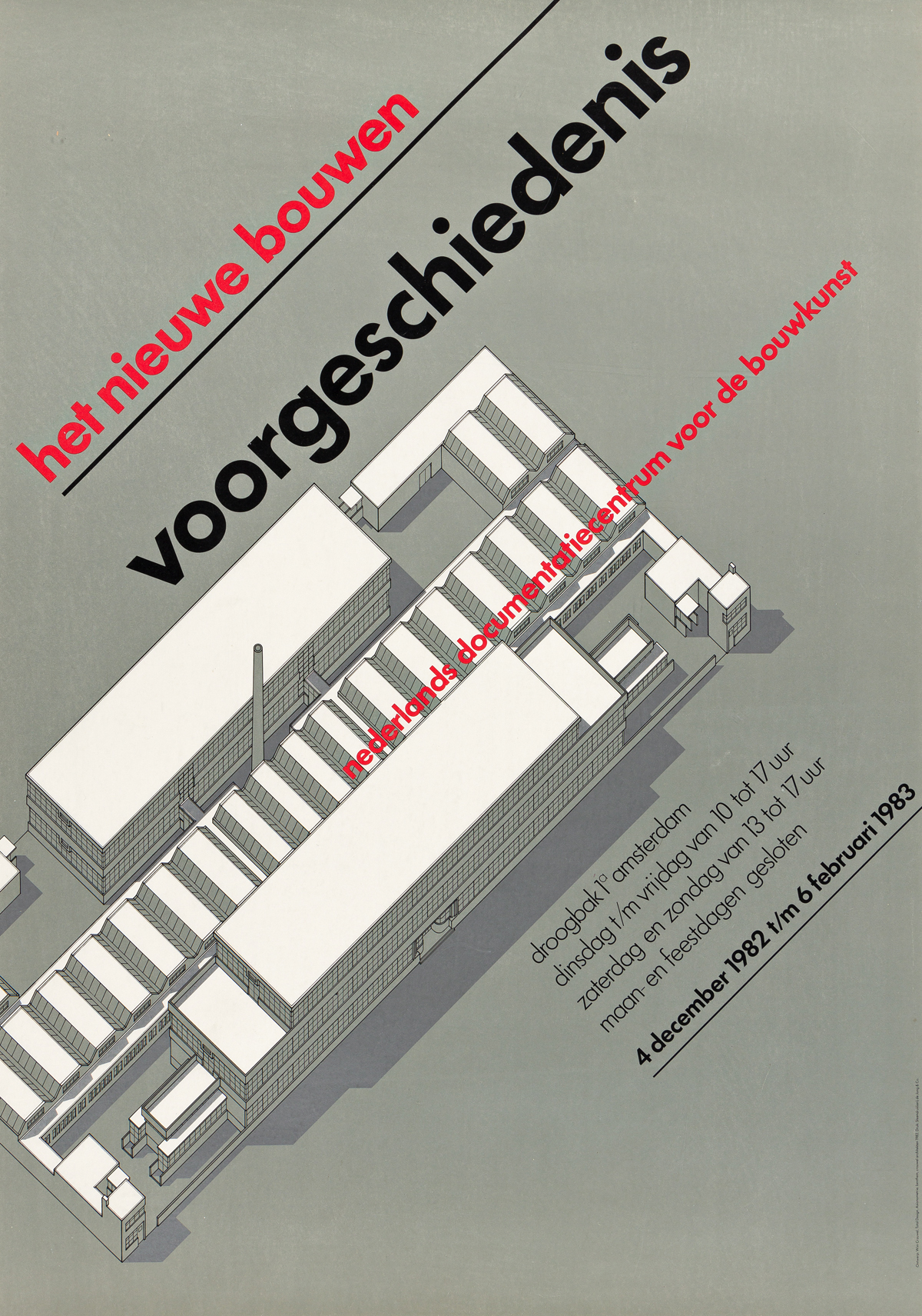 WIM CROUWEL (1928-2019).  [ARCHITECTURE EXHIBITIONS]. Group of three posters. Sizes vary, each approximately 31x22 inches, 78¾x55¾ cm.